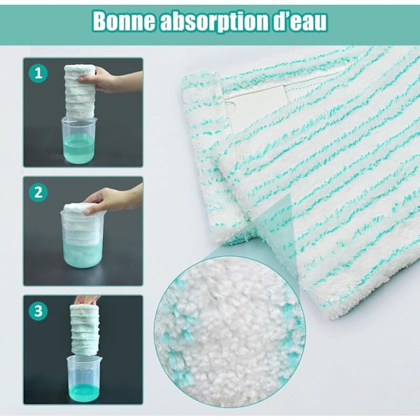 Vaihtomoppipäät, Mikrokuitumoppityynyt Profi XL Micro Duo 50 CM -luudille, Moppitäyttöpäät, Liina, 3 kpl