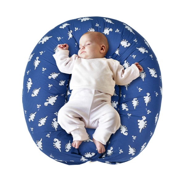 (Blå) Lumbar kudde spettsäker amningskudde för kvinnor Baby Nest-kokong för nyfödda spädbarns kudde bärbar resevagn