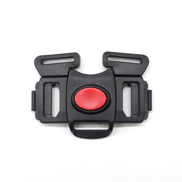 2 Pieces Harness Strap Plastic Buckle for Stroller High Chair 5 Point Safety Harness Clip 33mm (Black-A)