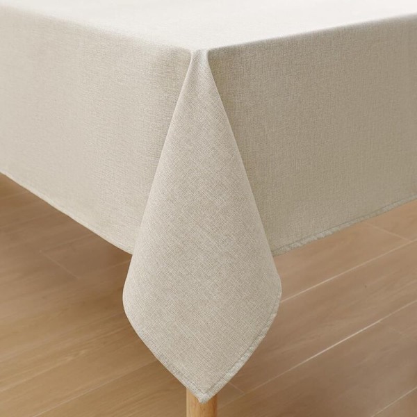 (1400 × 1000 × 5) Bordduk rektangulær lin Lin 100 x 140 cm Vanntett bordbeskyttelse Utendørs bordbeskyttelse for spisestue, hage
