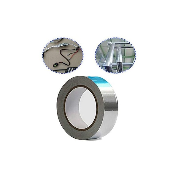 25 mm x 50 m aluminium tape - Driver- og varmebestandige tape ruller til reparation af varme-, ventilations- og klimaanlæg,