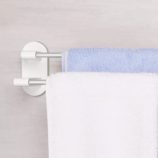 Håndklædeholder dobbelt stang håndklædeholder opbevaring og bæreevne 3M lim egnet til badeværelse toilet