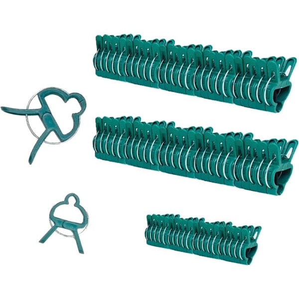 70 stycken clips för tomater, växtclips/trädgårdsklämmor, stödclips för växter, grönsaker, tomater, gurka, paprika, rosa, grön, 4,56 cm, 34,5 cm