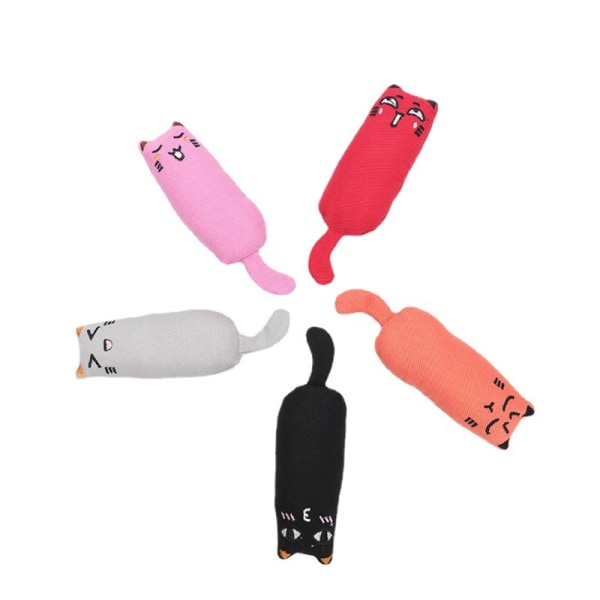 Kattmyntaleksaker - 5-pack, katttuggleksaker Anti-Bite Catnip-leksaker för katter, Catnip Stoppade tecknade musleksaker för kattvalpar