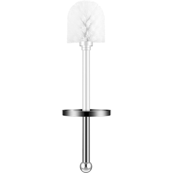 Forkromet toiletsæt, rustfrit stål, vaskbare indvendige plastkomponenter, elegant, sølvfarvet