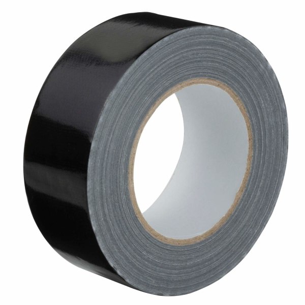 Sort Gaffatape, 48mm x 50m, 2” Vandtæt Stærk Klæbende Gaffatape til Lapning, Forsegling, Sikring af Kabler og Mærkning, Heavy Duty Tape, En Rulle