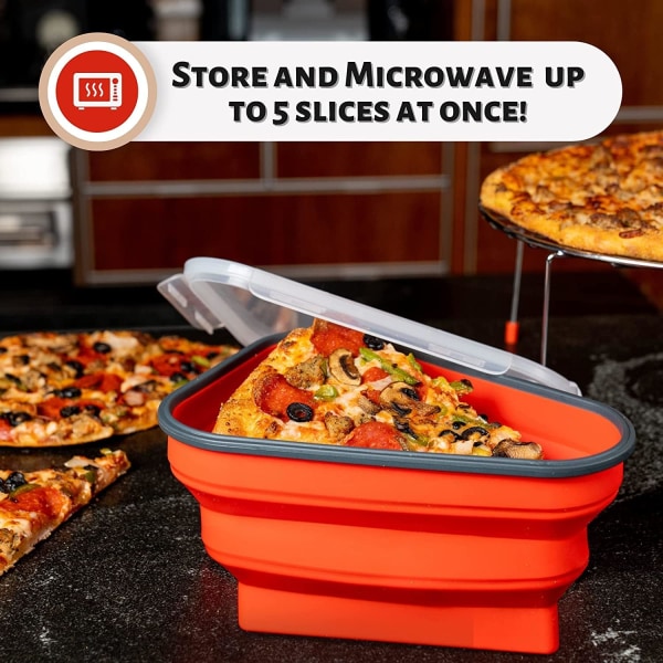 Den perfekte gjenbrukbare pizzaoppbevaringsbeholderen med 5 mikrobølgeovner
