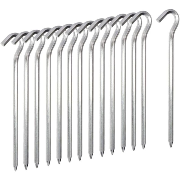 14 stk teltplugger, 18 cm metall teltkroker, lette teltplugger i aluminiumslegering, harde gulvplugger, hageplugger for campingturer