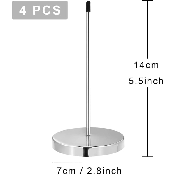4 st metallnotplock, (silver) nål med rund bas, memohållare, notstickor, memohållare för sedlar, restaurangbiljetthållare, kök R