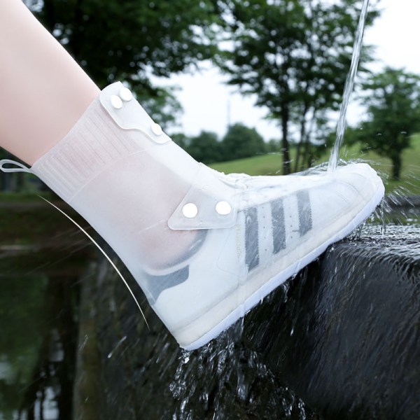 Vita vattentäta skoöverdrag (42-43), återanvändbara skoöverdrag i silikon