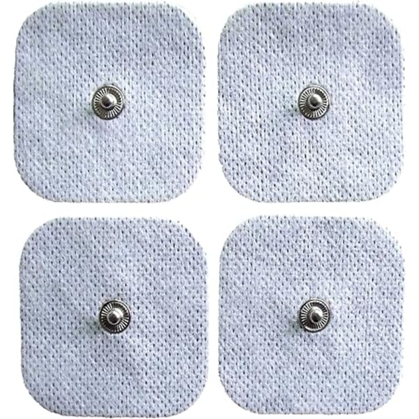 Elektrodplattor med snap för TENS EMS-maskiner 5 x 5 cm, 24-pack (kvadratiska)