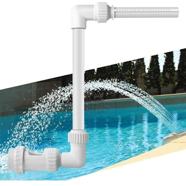 Pool Fountain Cascade, Ovanjordspool Vattenfall, Utomhuspool Tillbehör, Pool Tillbehör, Justerbar Bassäng Fontän Kran, Pool Vattenfontän