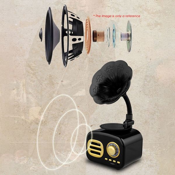 Bærbar Retro Bluetooth Højttaler TF Kort Trådløs Højttaler Musik Afspiller