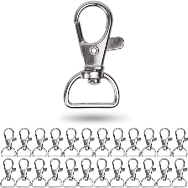Drejelig karabinhage, drejekroge med D-ring, parti 24, 16 mm bred, med 360 graders drejelig ring, tasker til tasker, tasker, tasker, tasker, tasker, tasker, tasker, taske