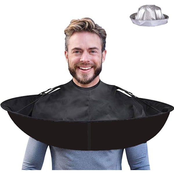 Klippkappa - Självhäftande Klippkappa, Rakning Skäggig Vattentät Kappa Frisyr (60cm Dia)