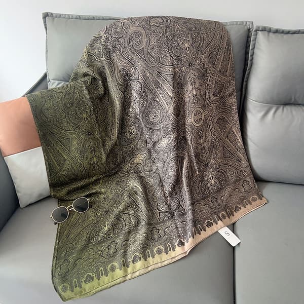 Kvindernes efterår og vinter gradient cashew print sjal