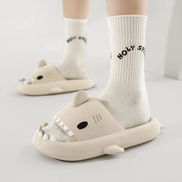 Hai Slide -naiset miehet uima-allas ja ranta tossut liukumattomat avoimet varpaat uintisandaalit Hai Slide -tossut beige EU 40-41