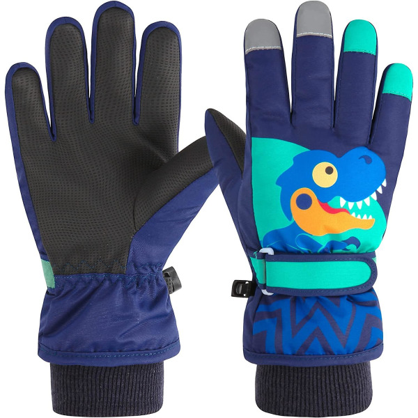 Children's Winter Windproof Ski Gloves, Winter Outdoor Sports Gloves XL