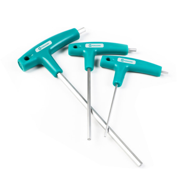 Flat Head Allen Key Hex Key Set (0614 6150 Flat Head H4 Grit 3stk)