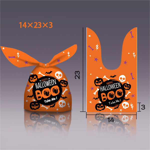 Halloween emballage pose kanin ører græskar slik pose snack pose bagning cookie pose gavepose 50