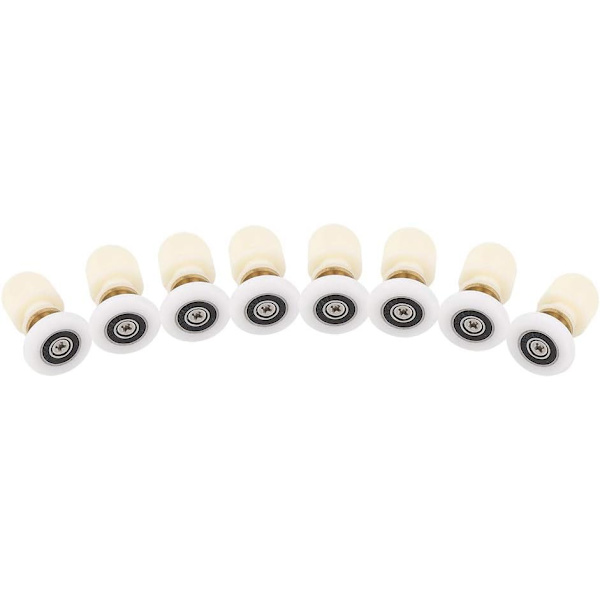 8 stk dusjrullsett i messing ABS skyvedørsett hjul baderomsløpere slitesterke toalett dørtrinser tilbehør maskinvareverktøy (diameter 25 mm)