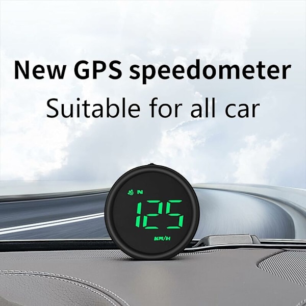 Universal Digital GPS Speedometer, Overspeed Warning, Mileage Measurement, Fatigue Driving Reminder for All Vehicles (Black)