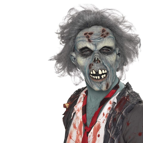 1 st Zombie Blå Latex Mask