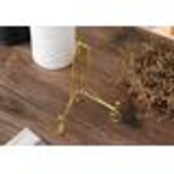 (2 stk) 4\" Jern Display Stativ, Lille Guld Jern Staffeli Plade Display Fotoholder Stativ, Display Kort, Dekorative Tallerkener