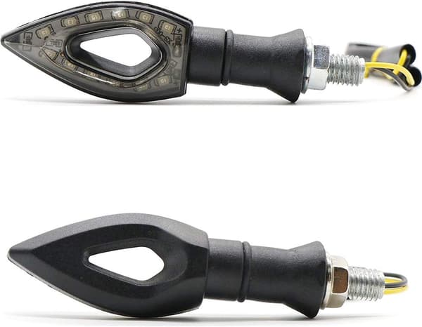 （11*3cm）4 stk. Universal Motorcykel Blinklys LED Retro Transformerende Signal Lys Pil 12V Transformerende Indikator Lys Universal