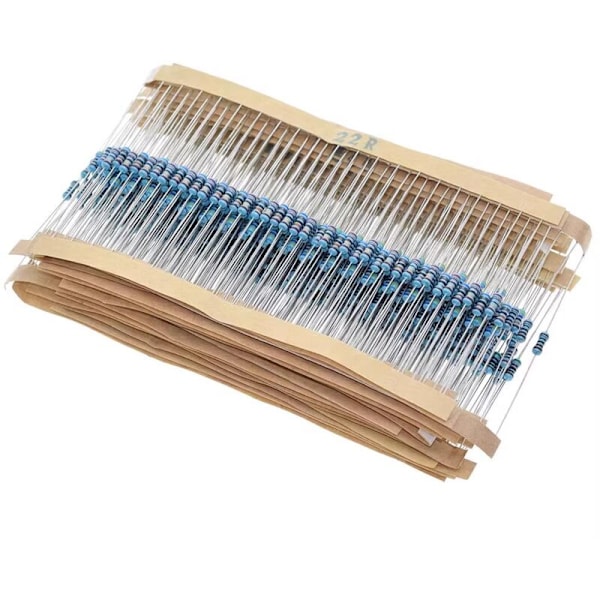 Set med 600 metallfilmsmotstånd för DIY-projekt och experiment