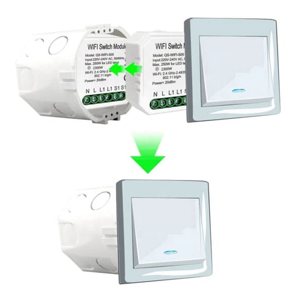 Trådlös rullgardinsmodul, sändarswitch switch gardin persienner, väggrelä