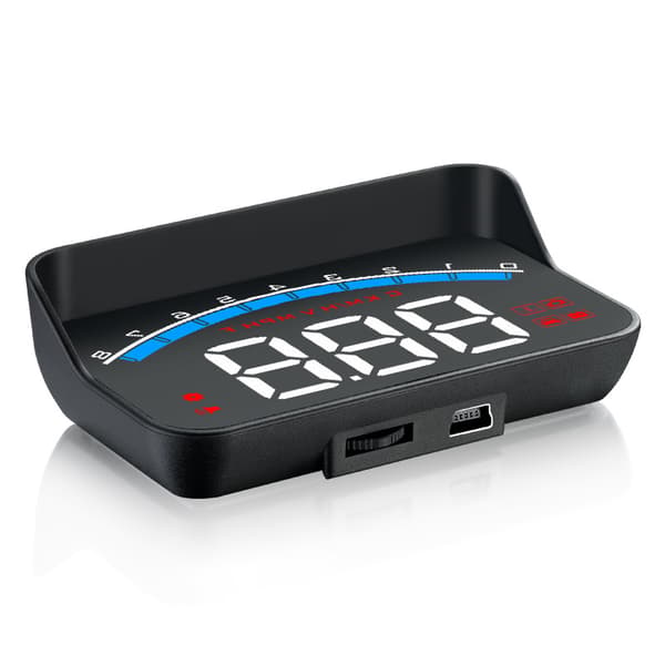 Head Up Display til biler, HUD, kan monteres på forruden, GPS speedometer, speedometer display, egnet til alle biler