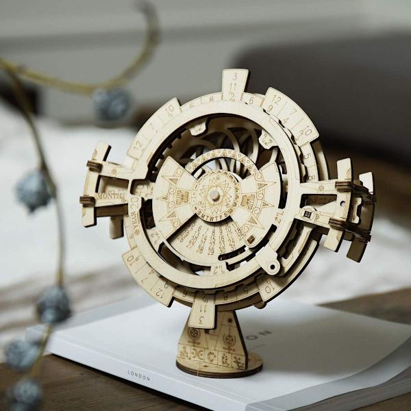 Evigvarende kalender 3D træpuslespil/mekanisk model/fremdriftsmodel mekanisk modelbyggesæt til teenagere og voksne