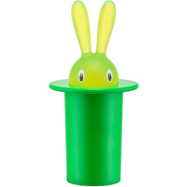 Söt kanin manuell tandpetare låda (grön), termoplastisk harts design tandpetare hållare