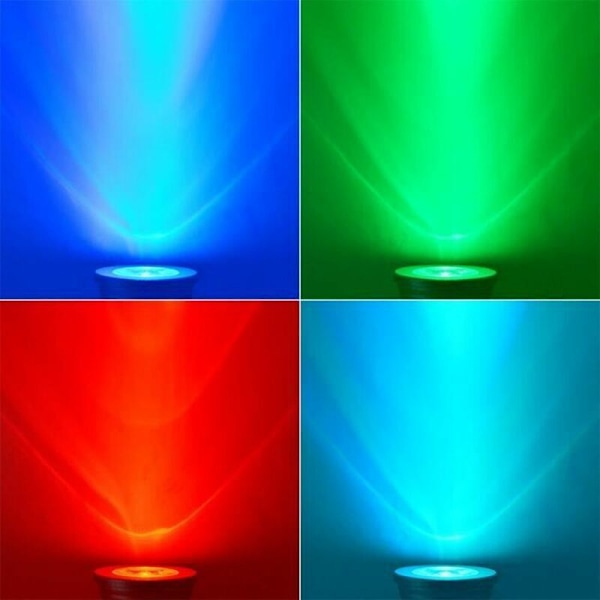 5x GU10 Färglampa 3W RGB LED 16 Färgskiftningar AC85-265V med infraröd fjärrkontroll