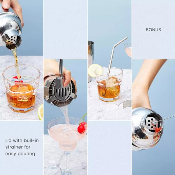Isglass cocktail shaker, lämplig för hemma- och professionell bartending