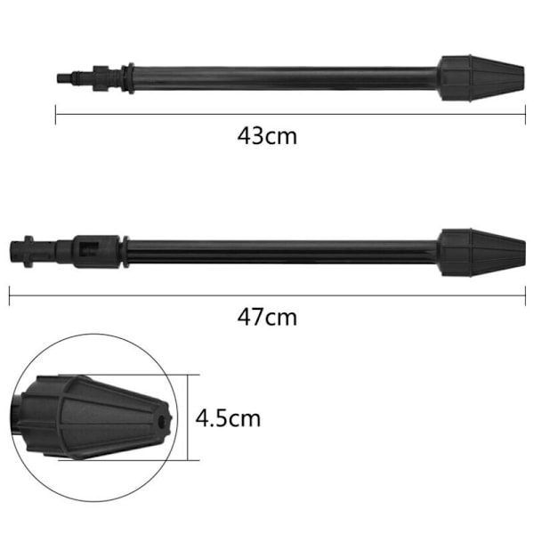 Udskiftningslanse til højtryksrenser med turbodyse til Karcher K2-K7 og LAVOR 160 bar højtryksrenser