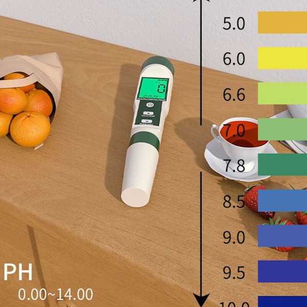 Vattenkvalitetstestare, laptop 10 i 1 digital testfunktion för vattenkvalitet pH / salthalt / temperatur / TDS / EC-mätare / total upplösning för hemmet