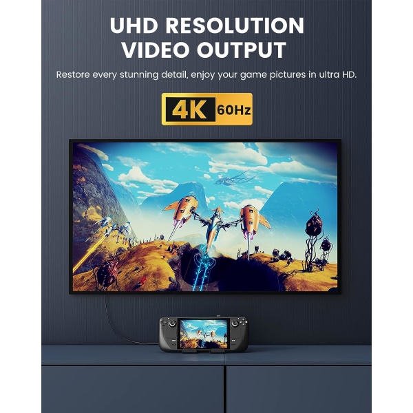 180 graders vinkel USB C-adapter 2-pakning, U-formet USB-C til USB-C-konverterkontakt med PD 100W hurtiglading 4K-video, USB C-vinklet forlengelsesadapter