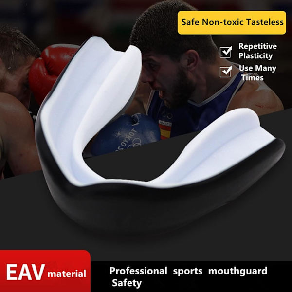 Sports Munnbeskytter, Munnbeskytter for Rugby Boksing, Munnbeskytter Munnbeskytter Munnbeskytter for Alle Idretter inkludert Rugby, MMA, Hockey, Judo, Karate, Martial A