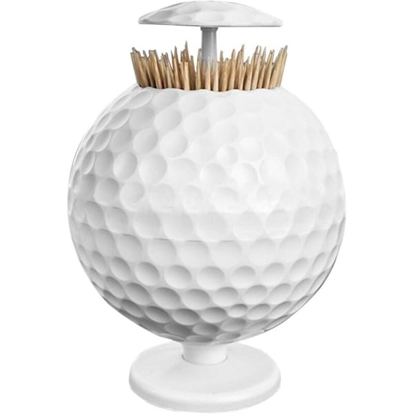 Automatisk tandstikdispenser golfboldform automatisk tandstikholder automatisk tandstikæske til hjemmekøkken spisestue bar