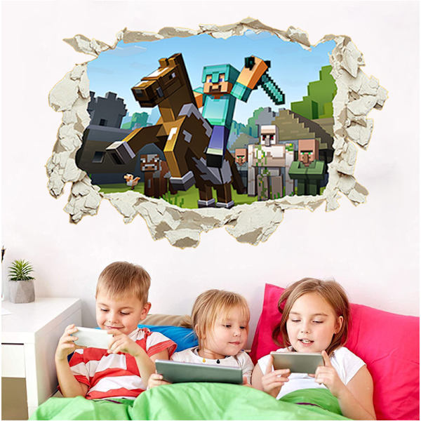 Veggflis Videospill Barn Tilpasset Vinyl Veggklistremerkelapp Skrell og Lim Bakgrunnsbilde - 40*60cm