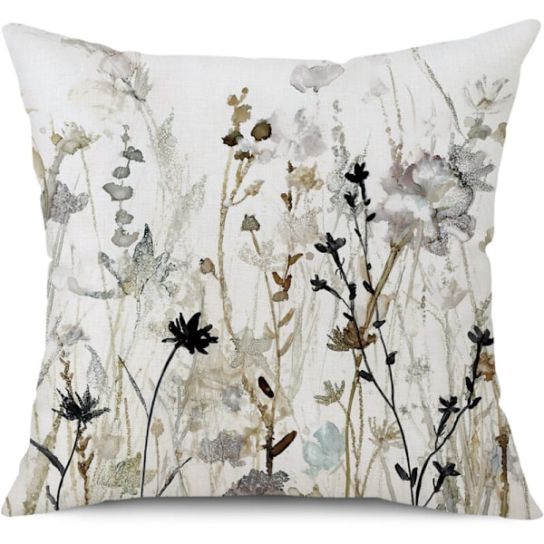 Tyynynpäällinen 45 x 45, 4 kpl, Linage-tyynynpäällinen, modernit sohvatyynyt, kukkakuvioinen kastelukannu, maalaustyyny, sohva, makuuhuone, ulkosohva, tyyny 45 x 45