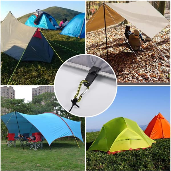 10 Sæt Tarp Klips Teltspænde Tarp Markiser Klips, Tarp Spænde, Teltspænde, til Biltelt, Tarp, Markiser, Camping
