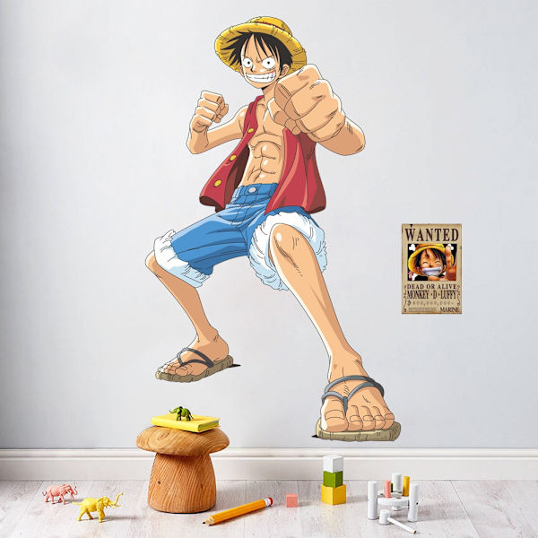 One Piece 3D-seinätarra, nyrkkeilyaiheinen, lastenhuoneen sisustus, kodin sisustus