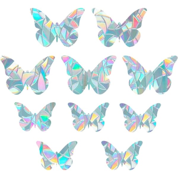 Regnbåge Prisma Fjäril Fönster Dekorationer 10 Ark Statiska Regnbåge Glas Dekaler Splitterskydd Fönster Spår Glas Förhindrar Fågelstrejker Hem Kontor