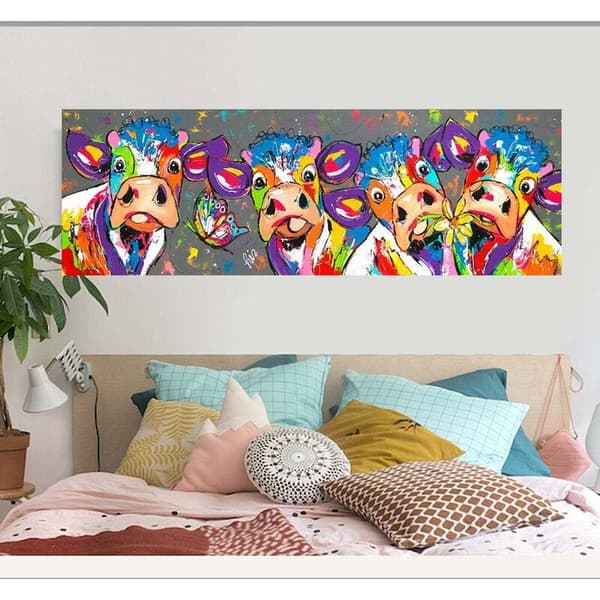 Färgko Heminredning Målning, Canvas Målning Ingen Ram, 40X120cm