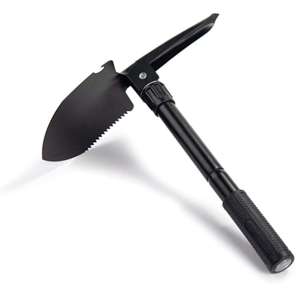 Sammenleggbar spade, multifunksjonell sammenleggbar spade, militær overlevelsesspade for campingplass, fotturer, utendørs, hagearbeid, grøft