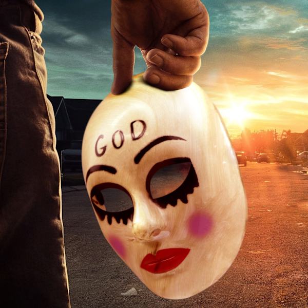 Jumala Paha Smiley Naamio Kauhu Tappaja Jumala Naamio Halloween Elokuva Puku Cosplay Naamio