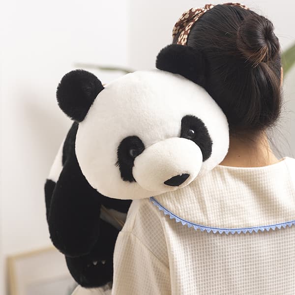 Panda pehmolelu - Eläväiset yksityiskohdat - Arvokas kumppani - Musta